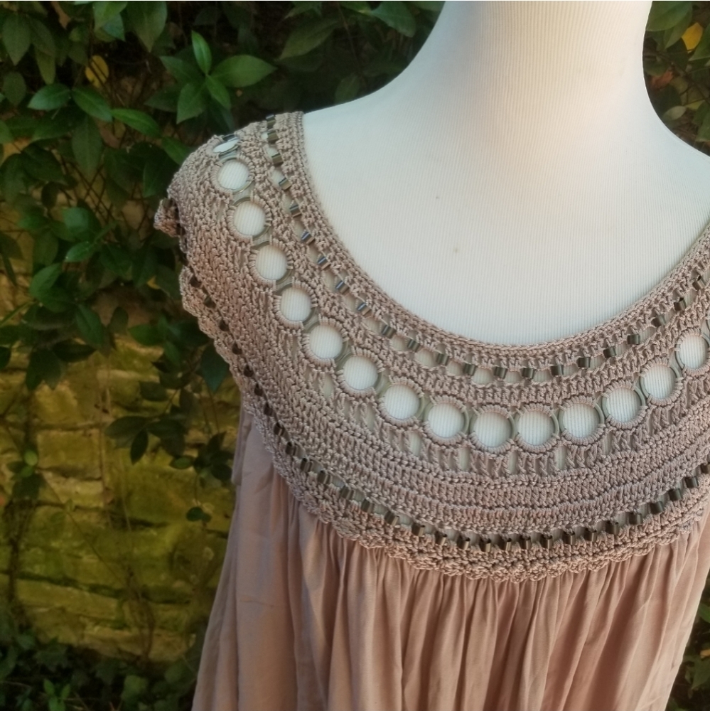 Nwt! Free people crochet boho blouse - Picture 3 of 7